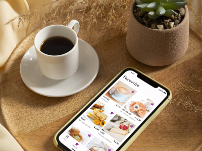 Coffee Shop mobile app - Part 2 app coffee design environment favourite interface ios iphone x light theme list mobile app mobile design mobile ui saved list shop ui