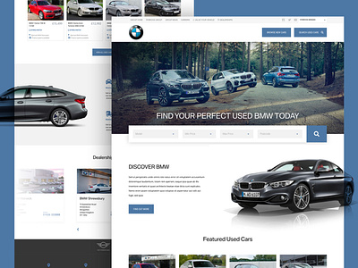 Rybrook Used BMW Website UI bmw browse car desktop filter form homepage interface sale search ui used car ux vehicle web website