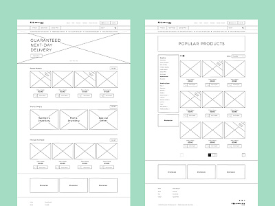 Wireframes design grid home page product ui ux web wireframe wireframes
