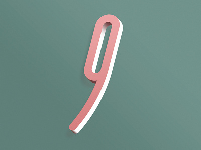 N9 3d 9 digital experimental illustration illustrator lettering nine photoshop type typography