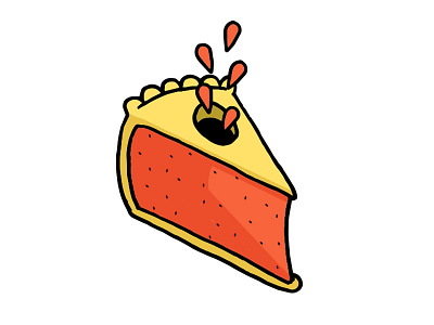 Shut Your Pie Hole crust drawing drawn hand hole illustration illustrator line live pie traced