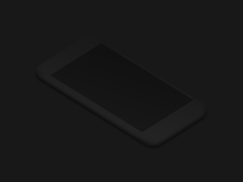Minimal iPhone Mockup 3d 7 illustration iphone matte minimal mockup phone shadow stripped vector