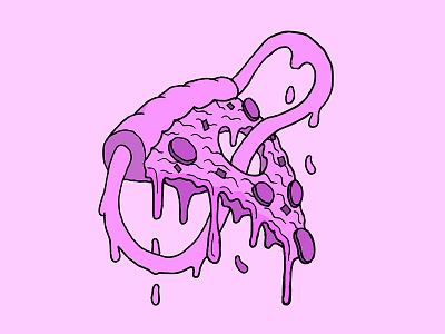 Pete's a design digital drawing graphic illustration illustrator line pink pizza vector