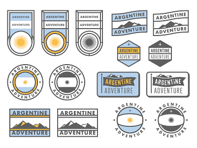 Argentine Adventure argentina badge crest design flag football illustration illustrator logo sun travel vector