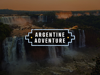 Argentine Adventure argentina badge brand branding design iguazu illustration illustrator logo travel vector waterfall