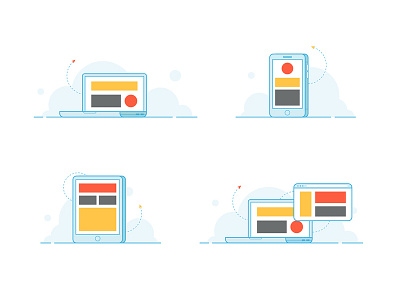 Responsive design cloud device devices email email design icon icons illustration responsive web website window