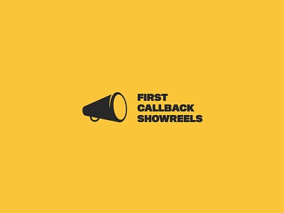 First Callback Showreels callback cast casting extra film hollywood illustration logo logo design logomark megaphone movie movie set reel showreel vector