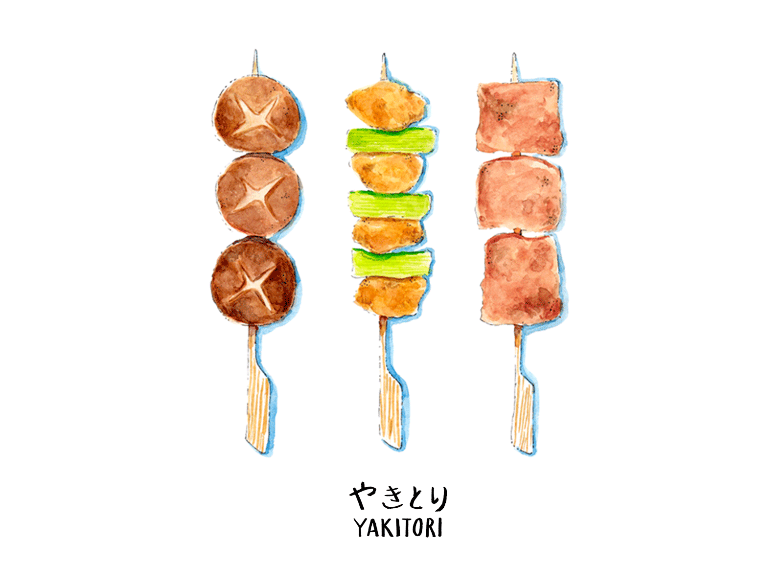 Japanese Food Calendar // Yakitori by Diandra Canti Hadiawan on Dribbble