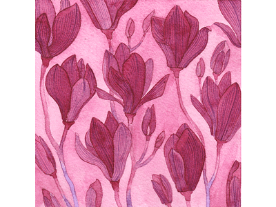 Pattern Calendar 2020 // November drawing floral flower flower pattern illustration pattern traditional art watercolor