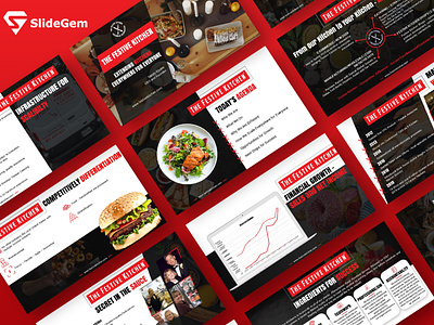 Food Company Presentation Deck branding business catering corporate creative deck food google slides graphic design illustration kitchen meal photoshop pitch deck powerpoint slides startup trendy visual