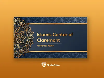 Powerpoint Presentation For Islamic Center branding education center graphic design illustration islam islamic islamic art mandala muslim patterns pitch deck powerpoint quran religious slides ui design