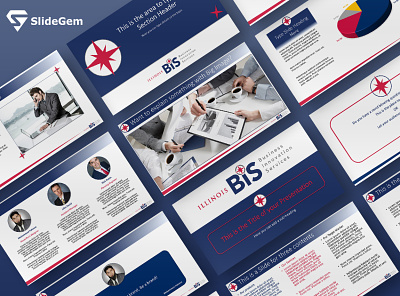 Powerpoint Template for a Business Company branding business creative design designing google slides graphic design illustration innovative logo pitch deck powerpoint slides template ui