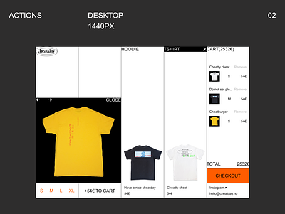 Web shop checkout menu shop web web design