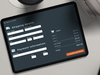 Daily UI: Day 002 - CC Checkout