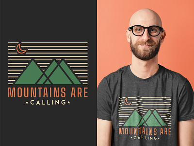 "Mountains" T-Shirt Design | Mountains Illustration