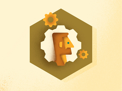 JOIN4CHANGE — Volunteer Managing Program cogwheel design gears icon illustration