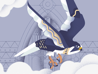 Peregrine Falcon castle falcon falconry illustration medieval peregrine falcon