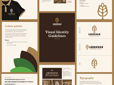 Loughran Brand Identity beer beer ingredients brand brand design brand guidelines brand identity branding branding agency brewing brewing company brewing stores business card design family icon icon design logo logo design symbol symbol design visual identity
