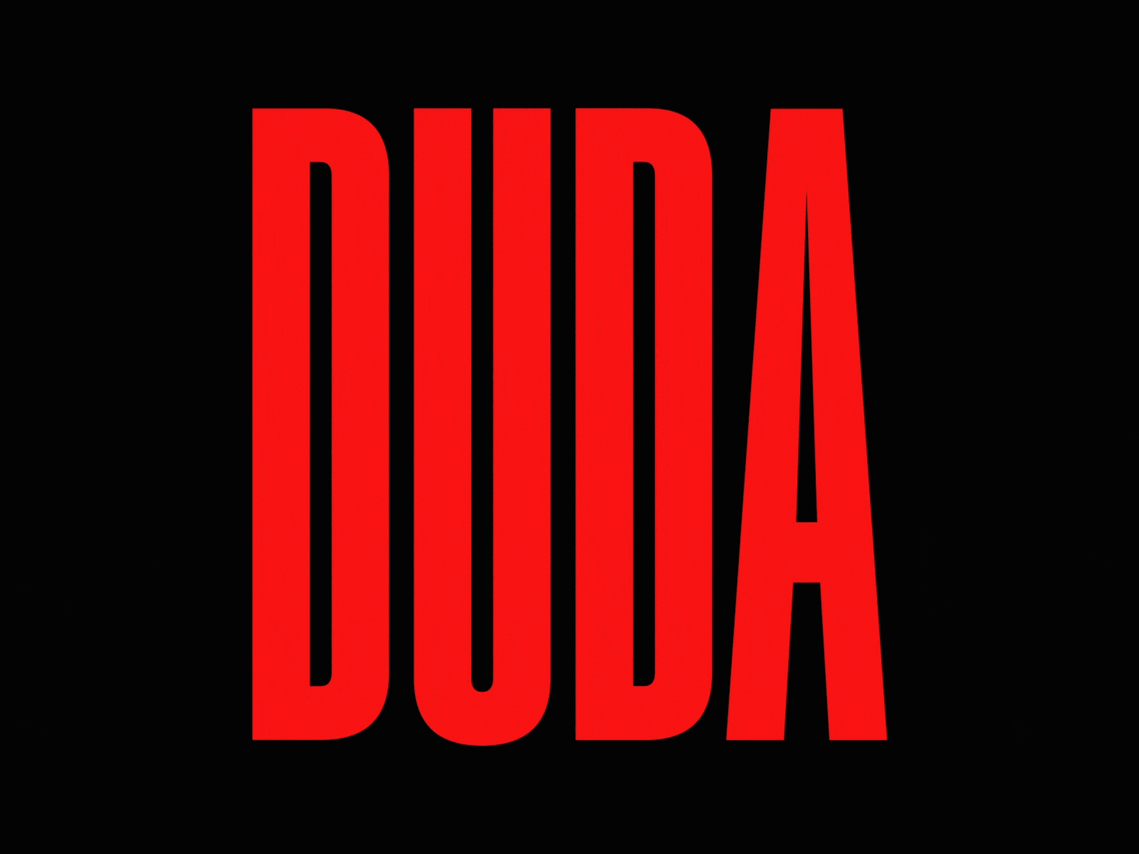 Duda ↔ Dupa animation animation 2d animation after effects ass duda dupa elections graphic design poland presidential election type type animation typographic typography typography animation