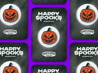 "Happy Spooks" Pumpkin Enamel Pin