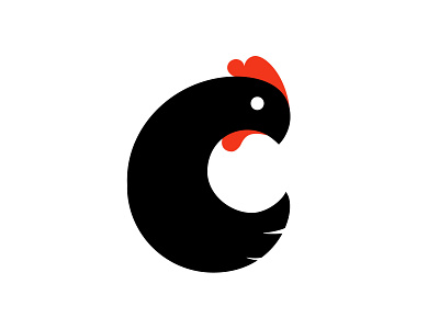 C is for Chicken 36daysoftype c chicken graphic graphic design icon illustration letter letter c logo logo design minimalism minimalist minimalistic type vector vector graphic