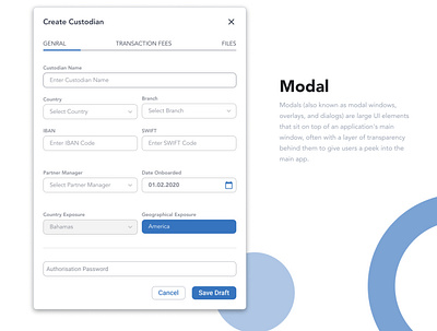 Modal app design ui ux