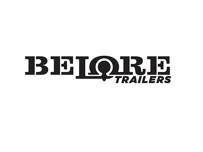 Belore Trailers - wordmark/identity design logodesign slabserif stencilfont trailers trucking wordmarkdesign