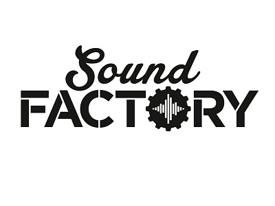 Sound Factory brand and identity branding custom lettering guitar gear identitydesign logo design music equipment music store prince george rebrand refresh typography waveform word mark design wordmark