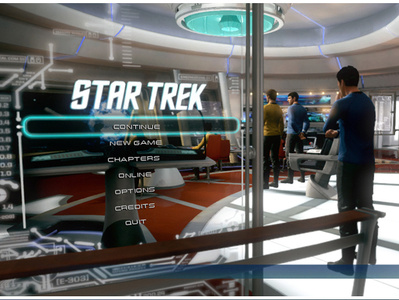 Star Trek the Game aaa video games main menu star trek ui ux design