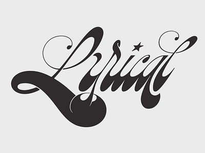 Lyrical Wordmark beatle canadian music design logo logo design logodesign luscious letters music music industry poster design script font word mark design