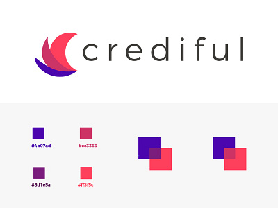 Brand design and visual system for Crediful brand design ci identity logo visual system