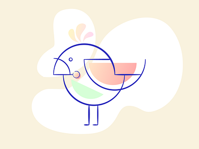 Birdo bird illustration soft