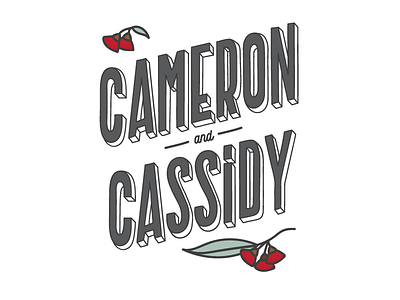 Cameron & Cassidy Get Married | Invite australiana invite lettering type typography wedding wedding invite