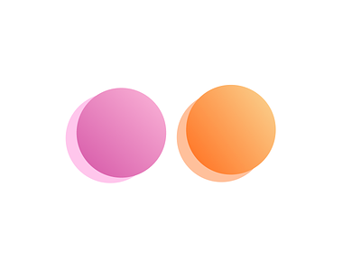 Flower and Peach branding circle design edinburgh gradient graphic design logo orange peach pink scotland shapes uk