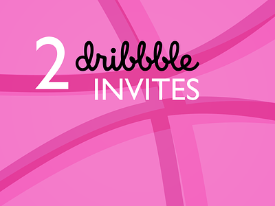 Two Dribbble invites dribbble dribbbleinvites invite invites logo pink two twoinvites