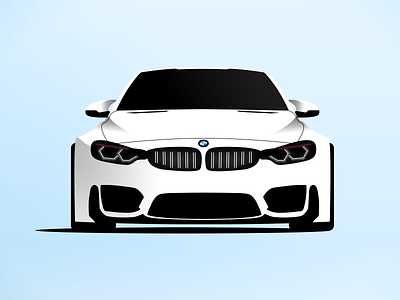 BMW M4 auto blue bmw car design edinburgh fade graphicdesign icon illustration m4 motor shadow