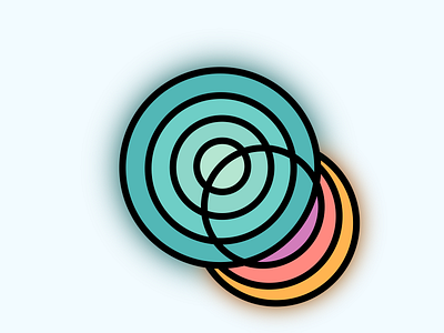 Twin swirls blue branding circle color colour design edinburgh gradient graphic illustration logo scotland shape vector