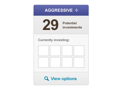AGRESSIVE + investment card investment trading
