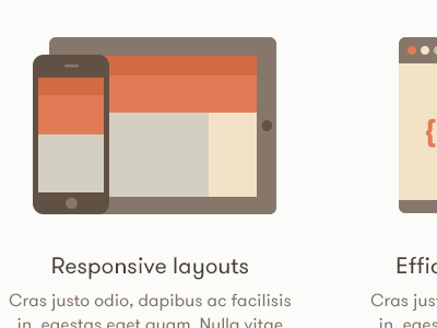 Some super simple icony things icon layout responsive service