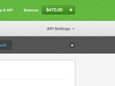 $470.00+ api balance interface