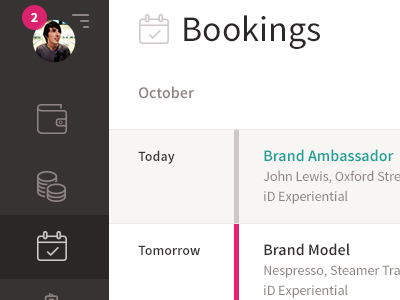Bookings booking diary icon list nav