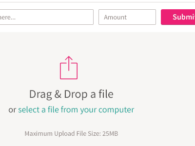 Drag & Drop a file drag drop file submit upload