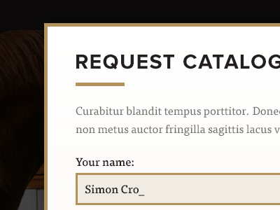 Request catalogues modal