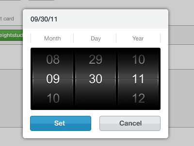 Scrolling date picker