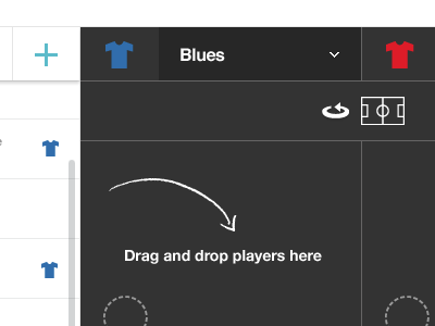 Drag and drop players here