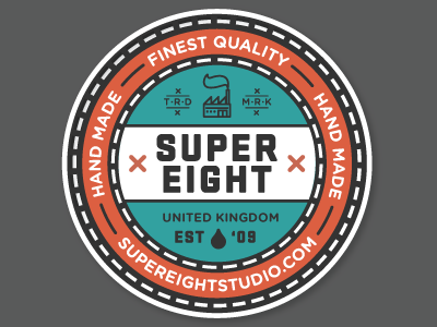 Print ready badge sticker supereight