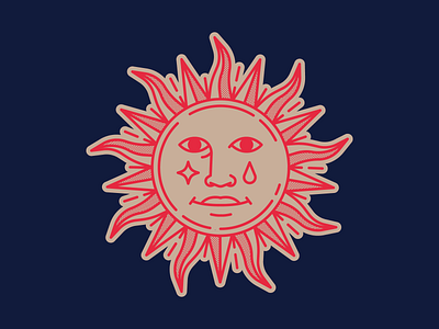 Sun Badge Design art badge design design flat character graphic design illustration logo logo design monoline outside art planet sun tattoo design