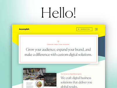 Introducing Accomplish branding graphic design logo ui website