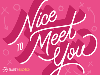 Hi! Nice to meet you! debut design graphic lettering