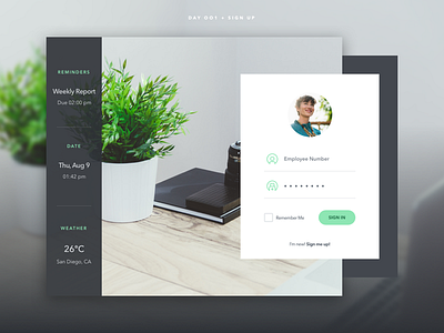 Day 001 - Login Form daily form login ui widget